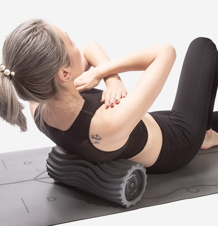 USB Electric Massage Yoga Massager Muscle Soreness Pain Relax Stovepipe Vibration Acupressure Massage Column Foam Roller Block - Image 7