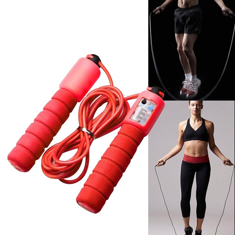 Skipping Rope With Counter Adjustable Length Counter Wear-resistant Foam Cotton Handle JumpRope Exercise Portable Sports Training Equipment - Image 4