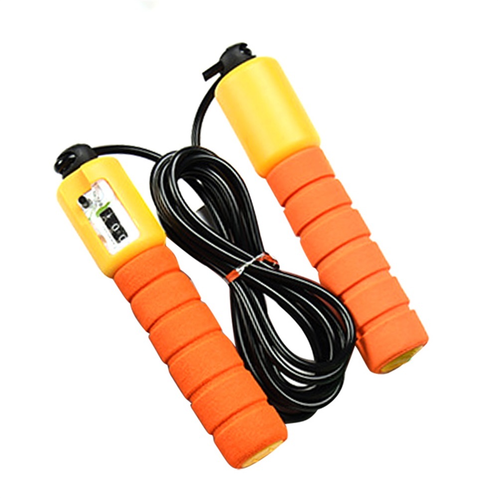 Skipping Rope With Counter Adjustable Length Counter Wear-resistant Foam Cotton Handle JumpRope Exercise Portable Sports Training Equipment - Image 5