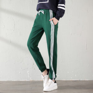 With velvet sport watch in autumn and winter female big fat code MM student casual pants loose warm nosing trousers