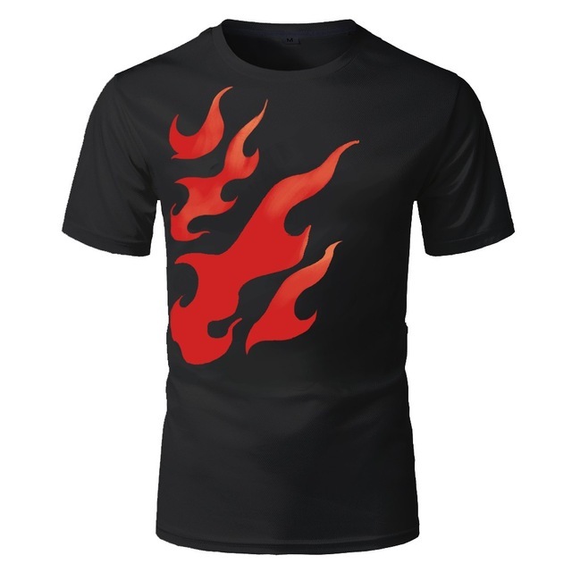 New Men's Summer D Digital Printing Stripe Multicolor Crew