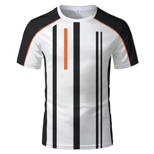 New Men's Summer D Digital Printing Stripe Multicolor Crew - Image 9