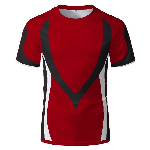 New Men's Summer D Digital Printing Stripe Multicolor Crew - Image 5