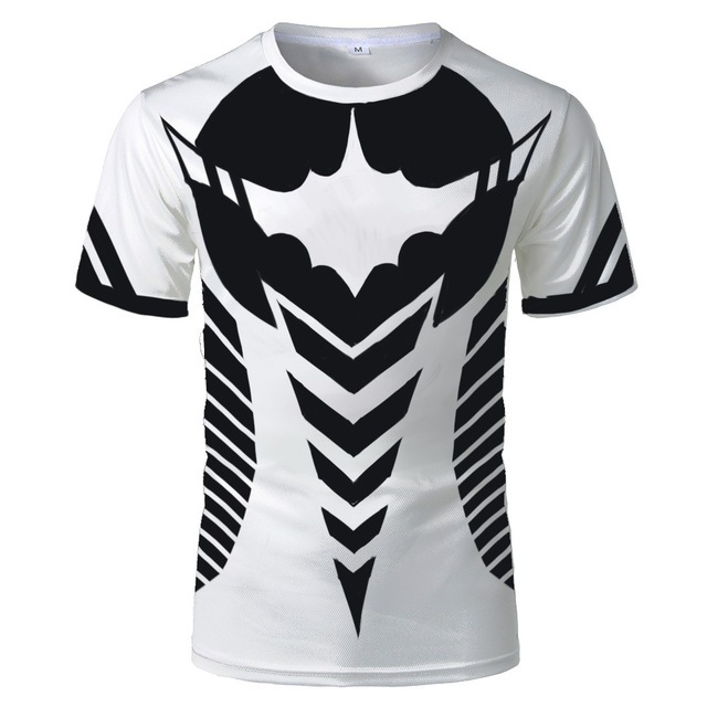 New Men's Summer D Digital Printing Stripe Multicolor Crew - Image 2