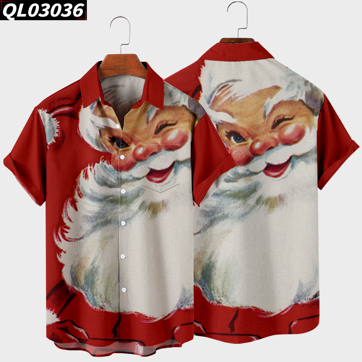 Santa Claus Digital Print Shirt - Image 3