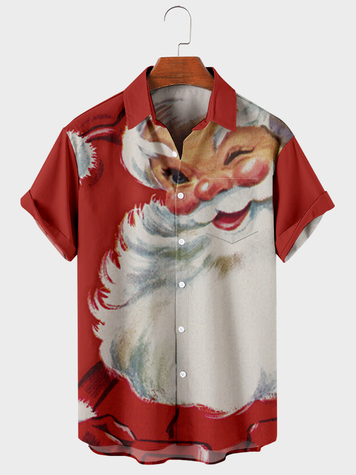 Santa Claus Digital Print Shirt - Image 4